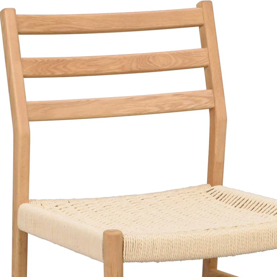 Eichenholz Stuhl mit Geflecht Sitz - Francis (2er Set)
