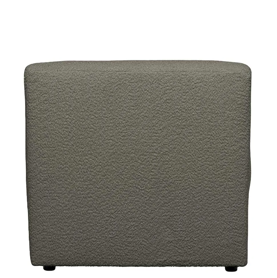 Einsitzer Couchmodul aus Boucle in Dunkelgrün - Racapulco