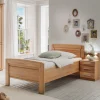 Einzelbett & Nachtkommode in Eiche - Sendician (zweiteilig)