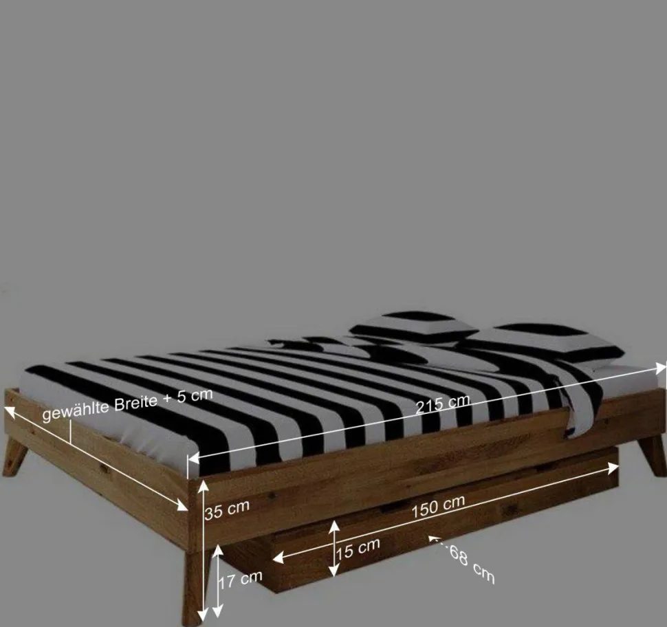 Einzelbett Bettgestell ohne Kopfteil - Eavy II