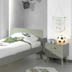 Einzelbett in Graugrün & Gold - Appoloni (zweiteilig)