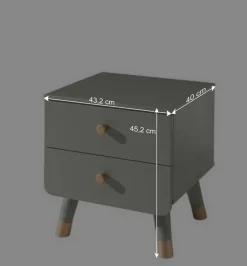 Einzelbett in Graugrün & Gold - Appoloni (zweiteilig)