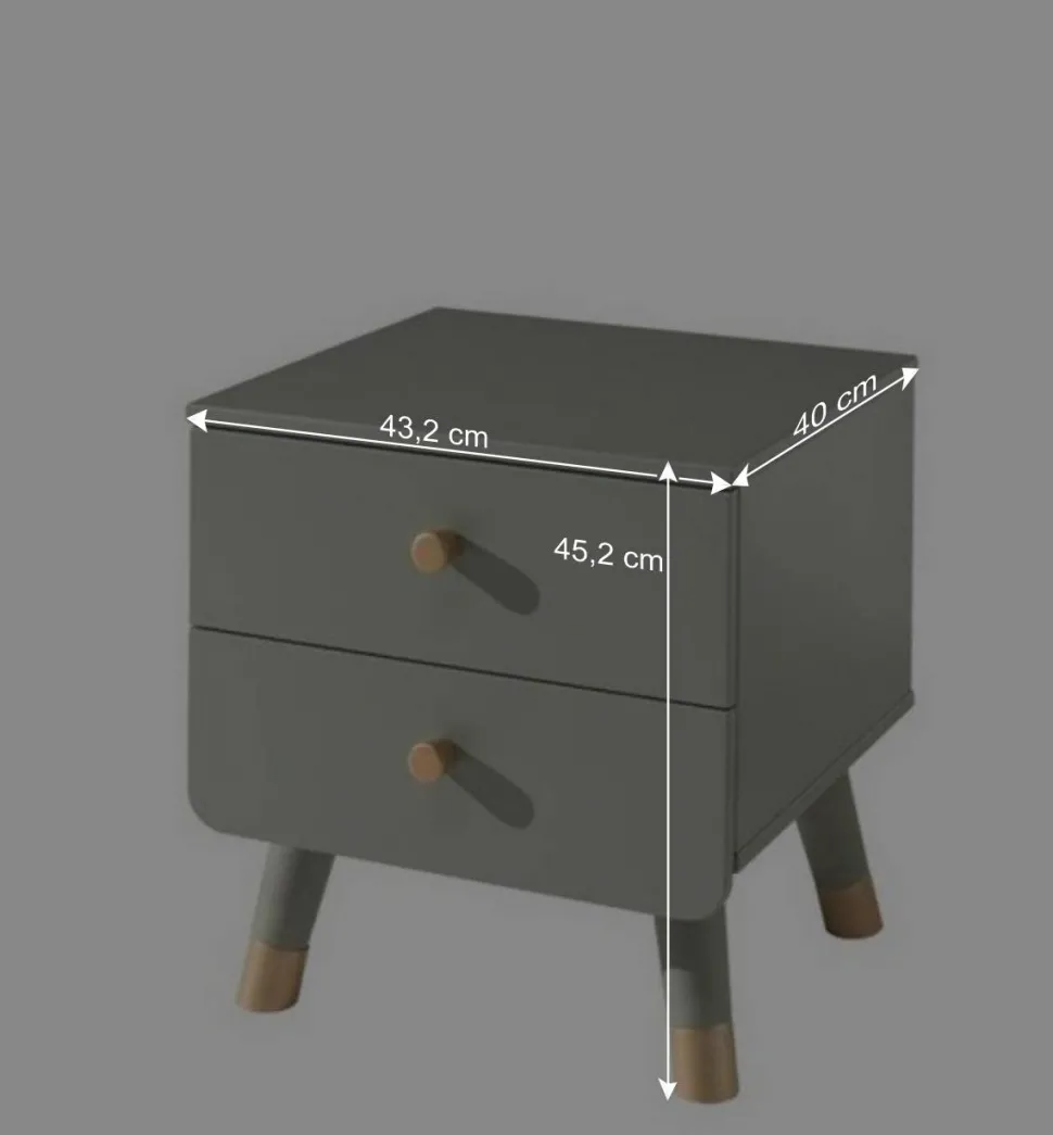 Einzelbett in Graugrün & Gold - Appoloni (zweiteilig)