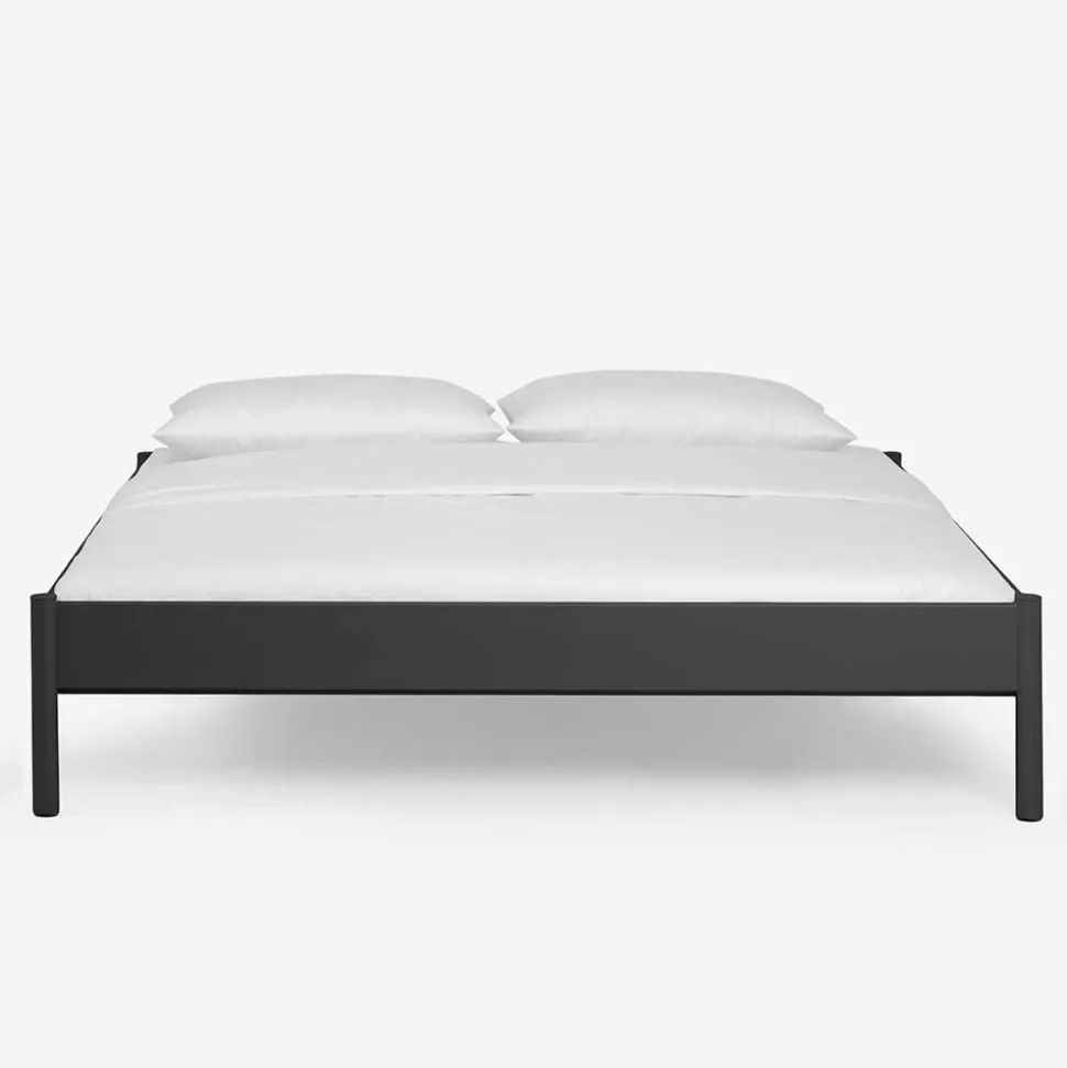 Einzelbett Lanuge aus schwarzem Metall (zweiteilig)