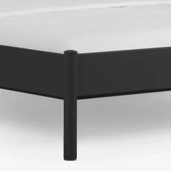 Einzelbett Lanuge aus schwarzem Metall (zweiteilig)