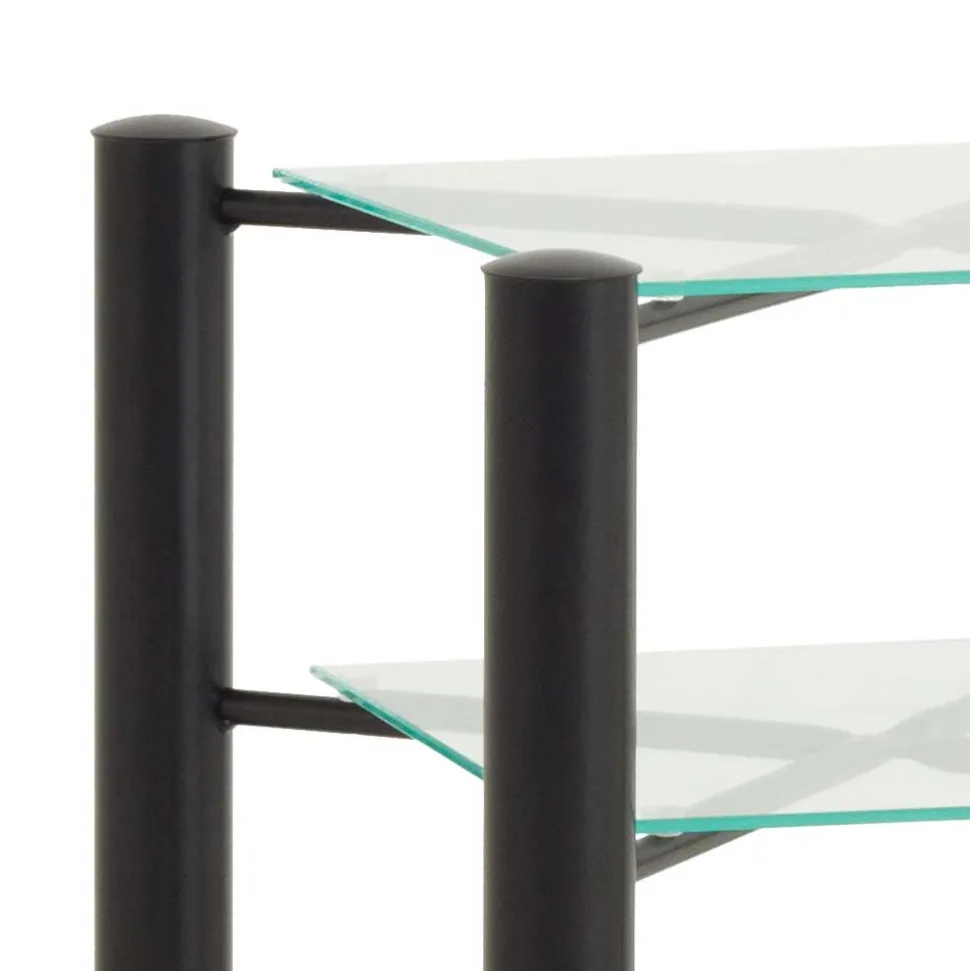 Einzelbett Lanuge aus schwarzem Metall (zweiteilig)