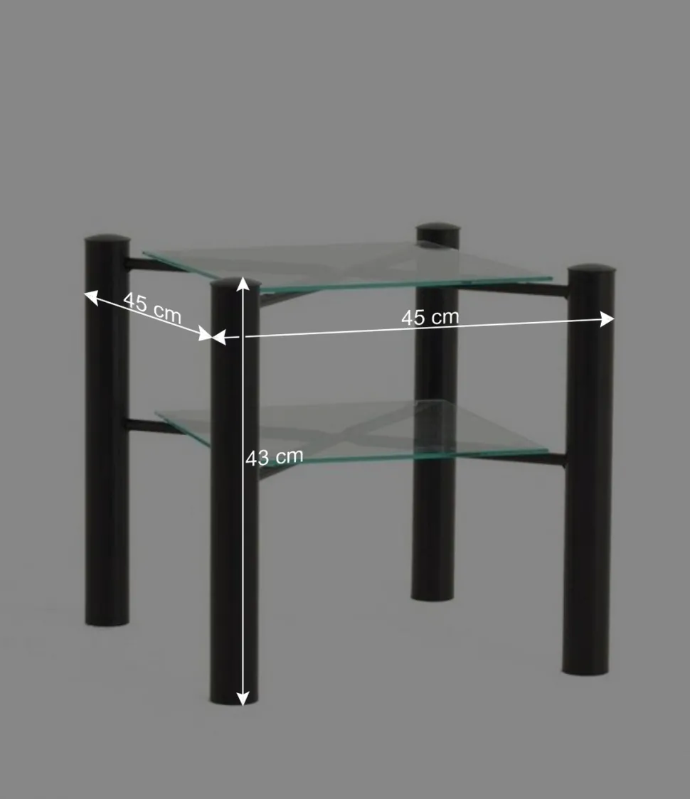 Einzelbett Lanuge aus schwarzem Metall (zweiteilig)