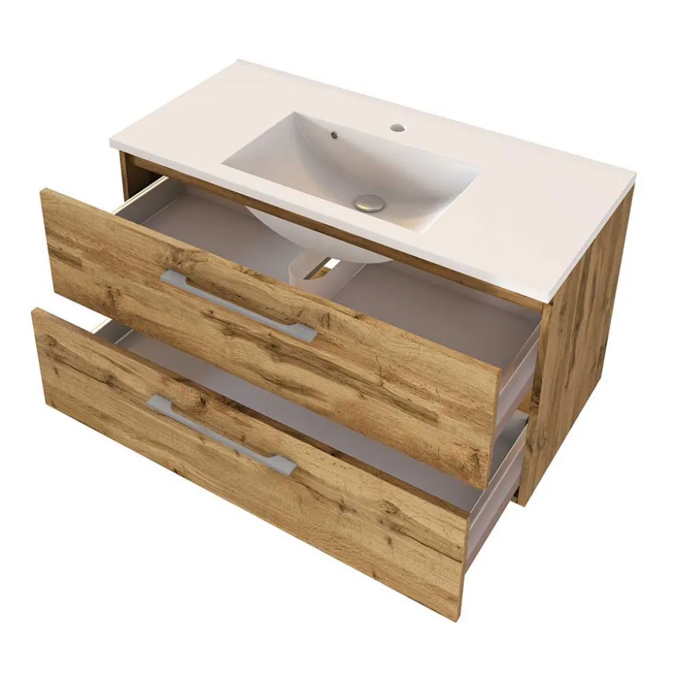 Elegante Badmöbel Kombination - Lemnas (dreiteilig)