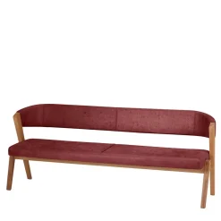 Elegante Esszimmer-Bank in Rot & Wildeiche - Ovenciana