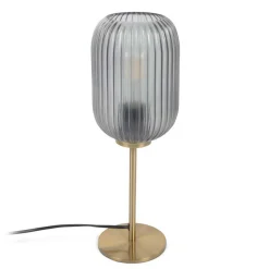 Elegante Tischlampe in Grau Glasschirm - Mariell