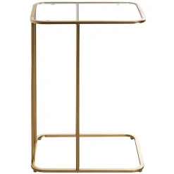 Eleganter Anstelltisch mit klarer Glasplatte - Finnca