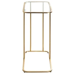 Eleganter Anstelltisch mit klarer Glasplatte - Finnca