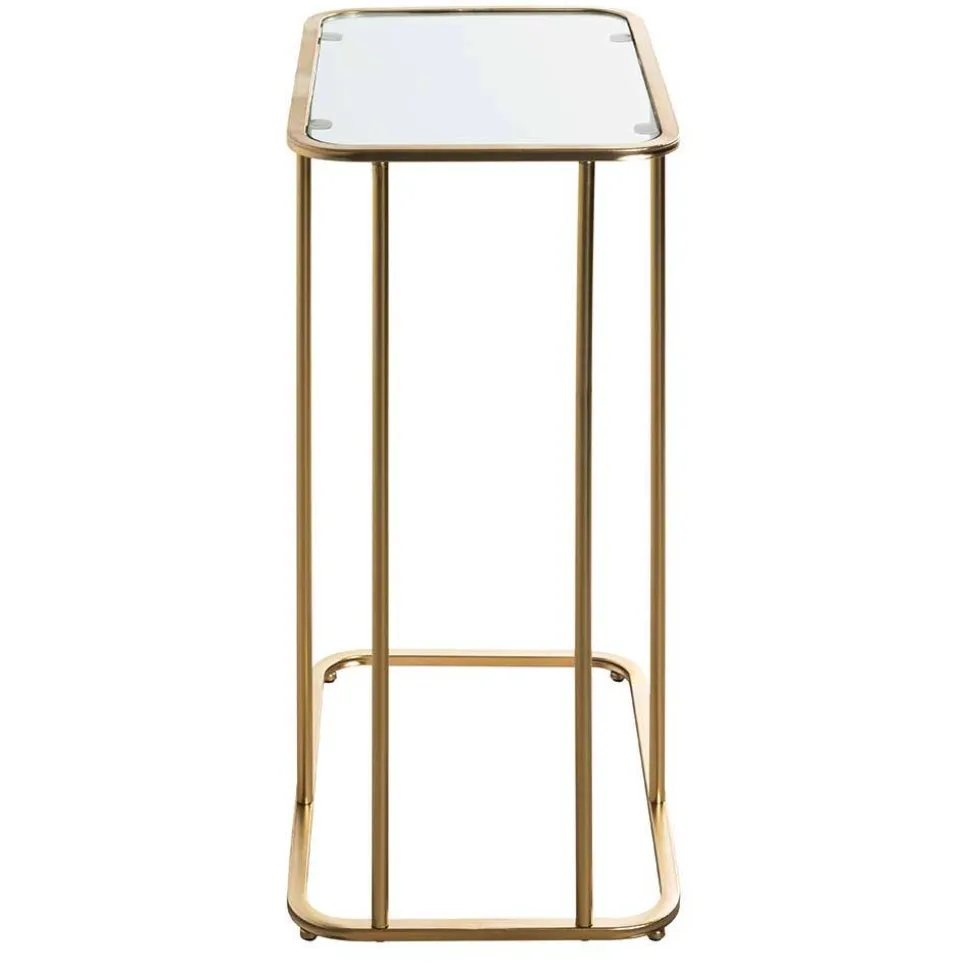 Eleganter Anstelltisch mit klarer Glasplatte - Finnca