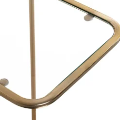 Eleganter Anstelltisch mit klarer Glasplatte - Finnca