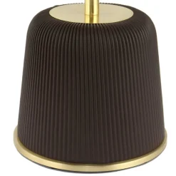 Eleganter Beistelltisch in Gold mit Dunkelbraun - Elixar