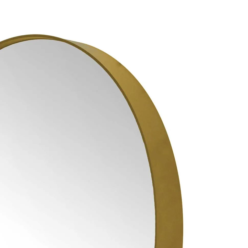 Eleganter Glasspiegel mit Metallrahmen Gold - Emzatina