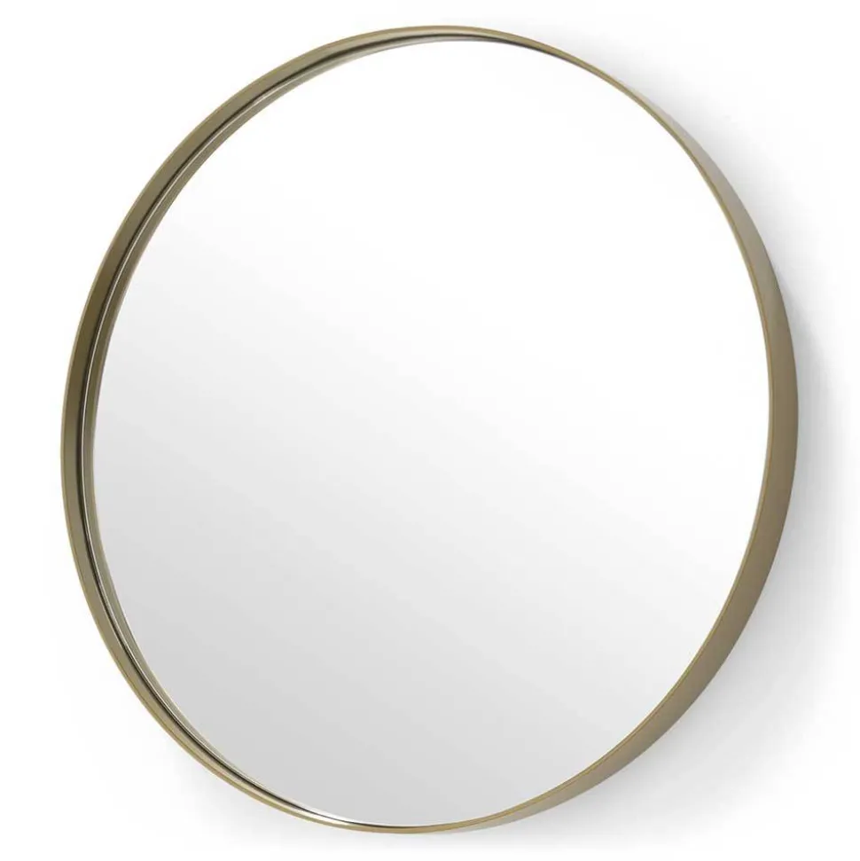 Eleganter Glasspiegel mit Metallrahmen Gold - Emzatina