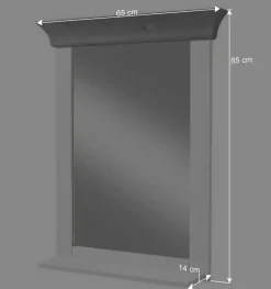 Eleganter Landhaus Spiegel in Weiß & Grau - Mirandesca