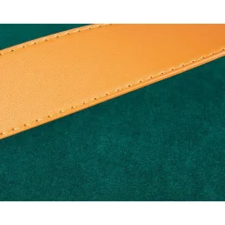 Eleganter Samt Polsterhocker in Grün & Braun - Campitello