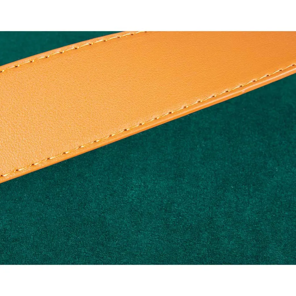 Eleganter Samt Polsterhocker in Grün & Braun - Campitello