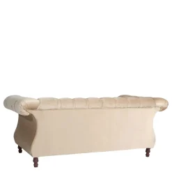 Elegantes Barocksofa in Beige Samtvelours - Hihat