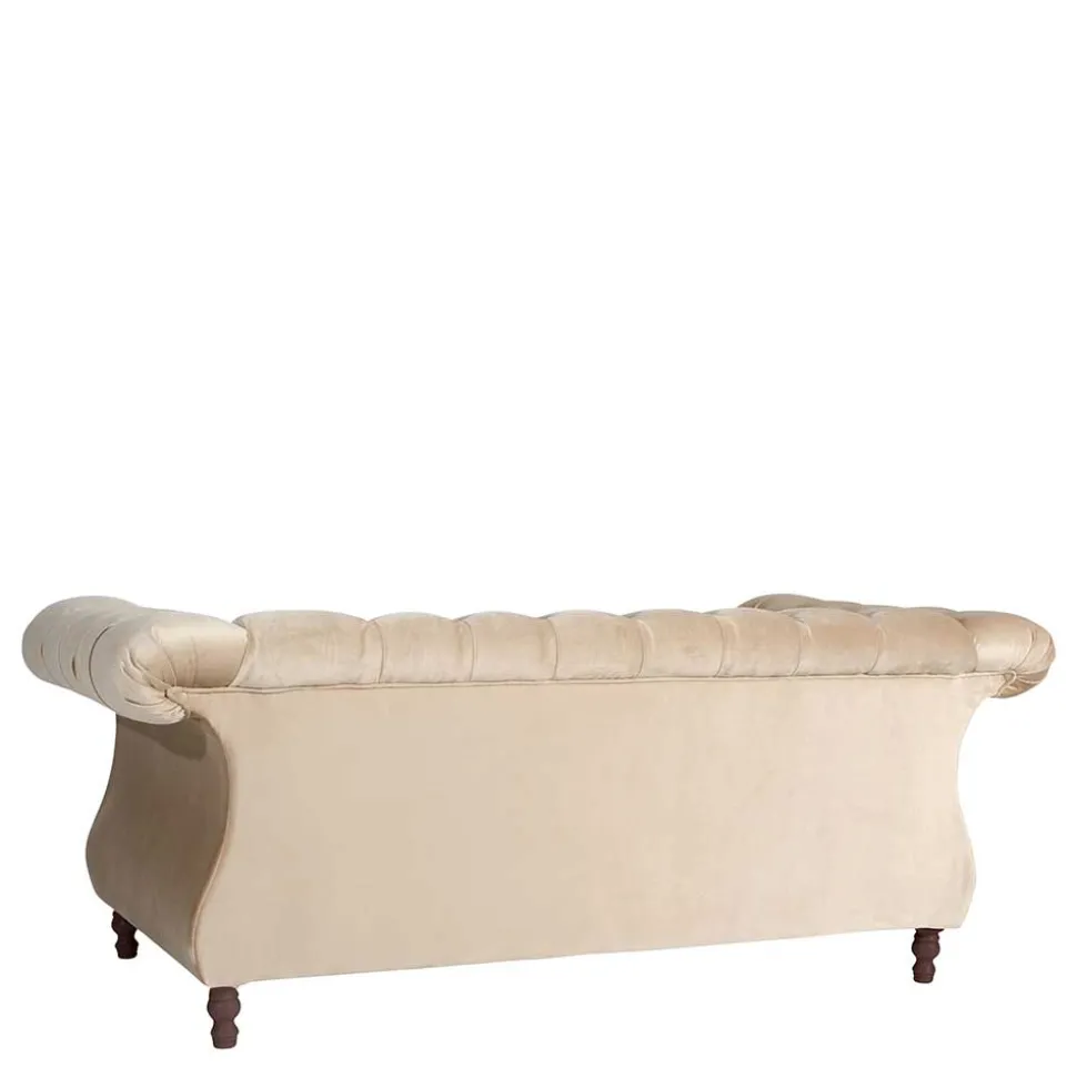 Elegantes Barocksofa in Beige Samtvelours - Hihat