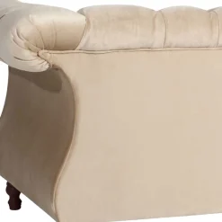 Elegantes Barocksofa in Beige Samtvelours - Hihat