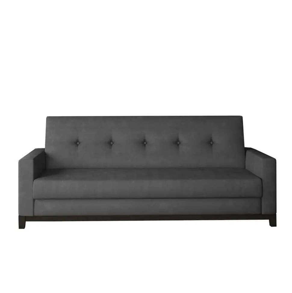 Elegantes Klappsofa in Dunkelgrau Samt - Triumph