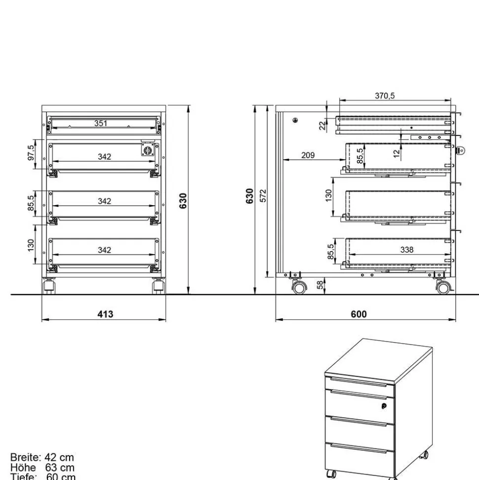 Elektrisch höhenverstellbarer Schreibtisch in Weiß - Sparkle