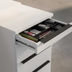 Elektrisch höhenverstellbarer Schreibtisch in Weiß - Sparkle