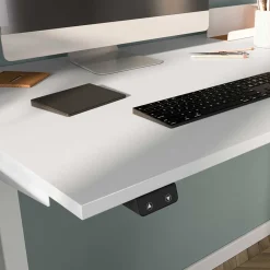 Elektrisch höhenverstellbarer Schreibtisch in Weiß - Sparkle