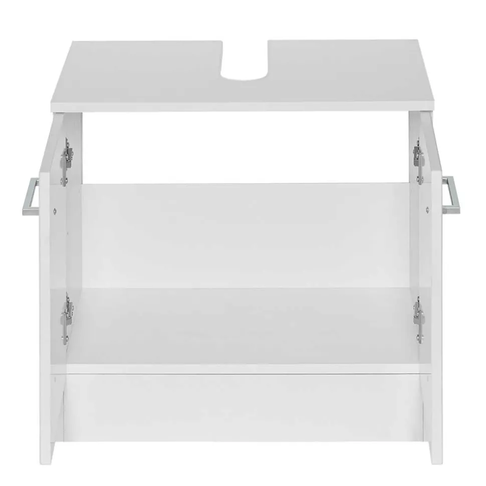 60er Doppeltür Unterbeckenschrank in Weiß - Skiranov