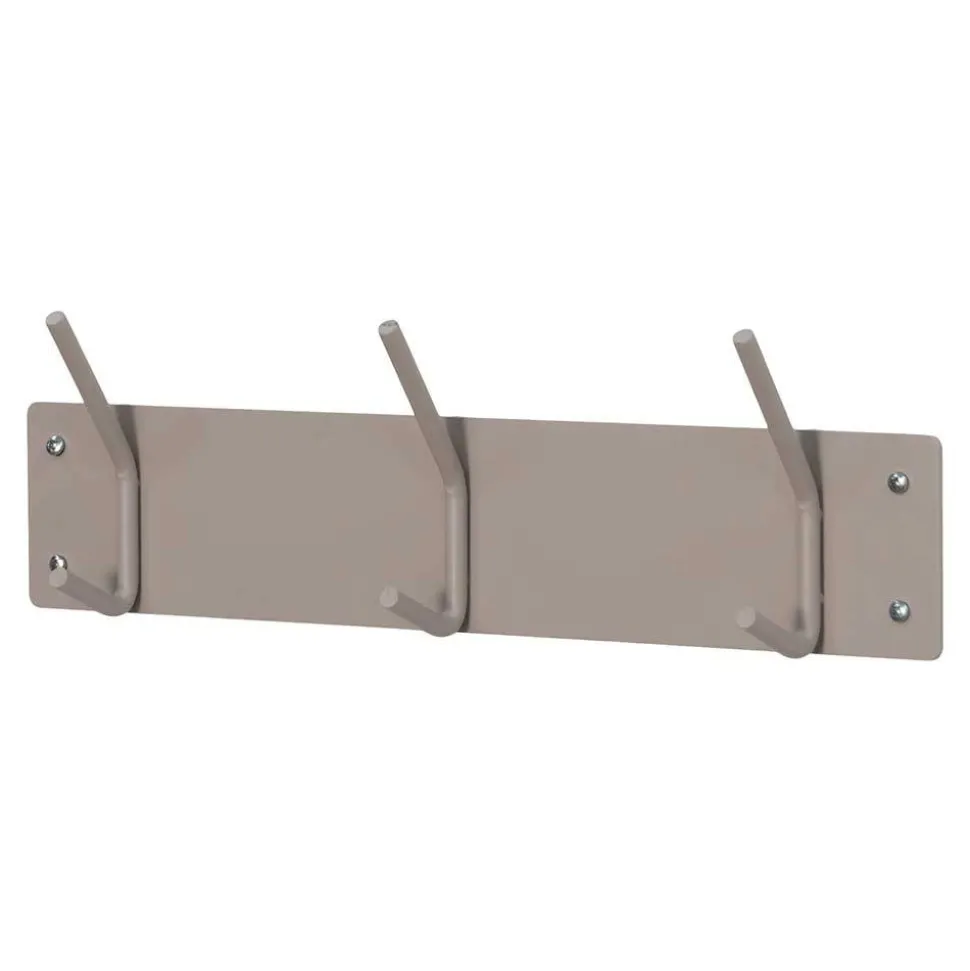 3er Hakenleiste Garderobe in Taupe - Zella