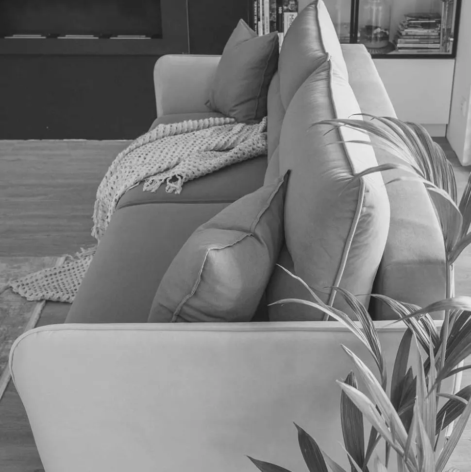 3er Schlafcouch in Graubraun meliert - Milor