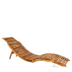 Ergonomische Gartenliege aus Teak Massivholz - Senvelita