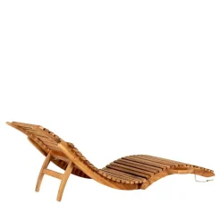 Ergonomische Gartenliege aus Teak Massivholz - Senvelita