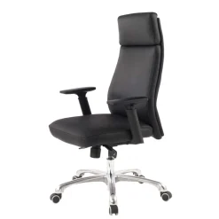 Ergonomischer Leder Bürostuhl mit hoher Lehne - Fluracia