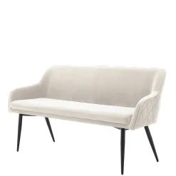 Essbank in Cremeweiß mit Schwarz - Tamba