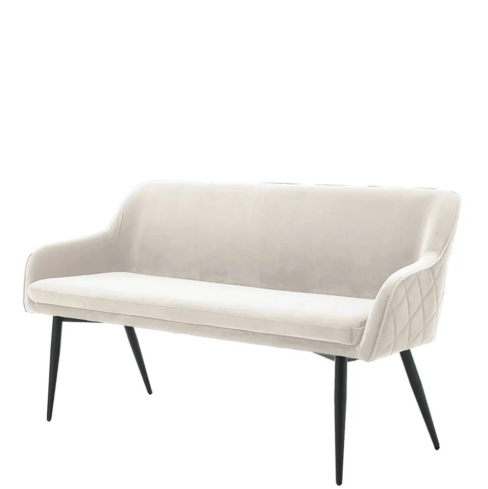 Essbank in Cremeweiß mit Schwarz - Tamba