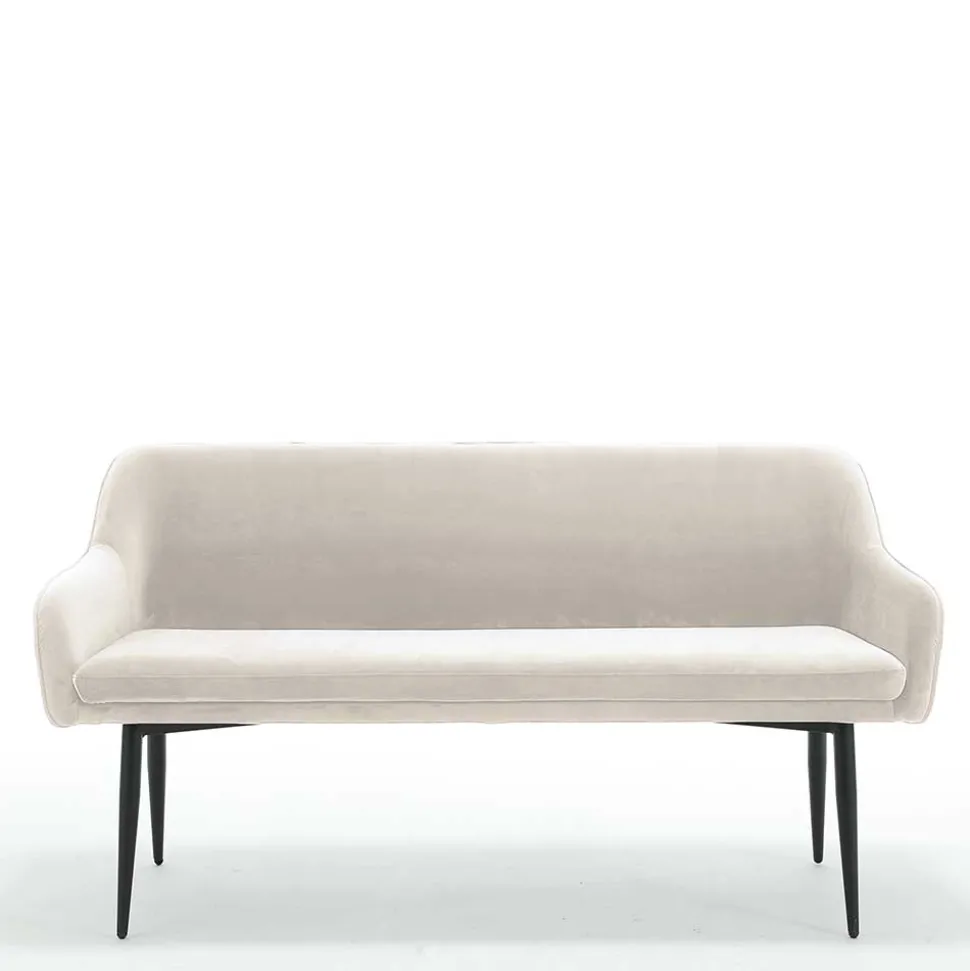 Essbank in Cremeweiß mit Schwarz - Tamba