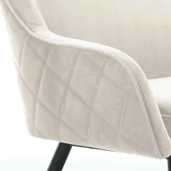 Essbank in Cremeweiß mit Schwarz - Tamba