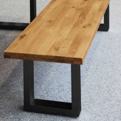 Essbank Manzey aus Wildeiche Massivholz