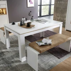 Essgruppe Ausziehtisch & 2 Bänke - Connassa (dreiteilig)