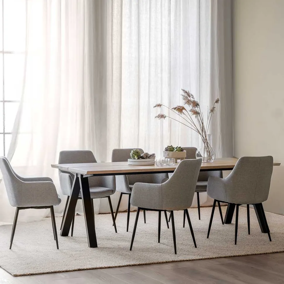 Essgruppe im Skandinavischen Wohnstil - Ivona (siebenteilig)
