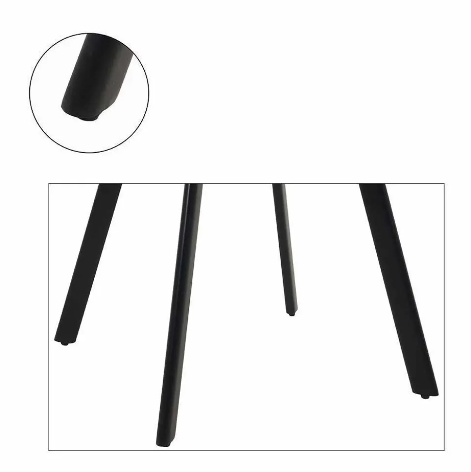 Essgruppe in Braun mit Schwarz - Mikava (fünfteilig)