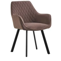 Essgruppe in Braun mit Schwarz - Mikava (fünfteilig)