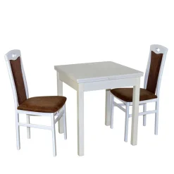 Essgruppe in Weiß & Braun - Solana (dreiteilig)