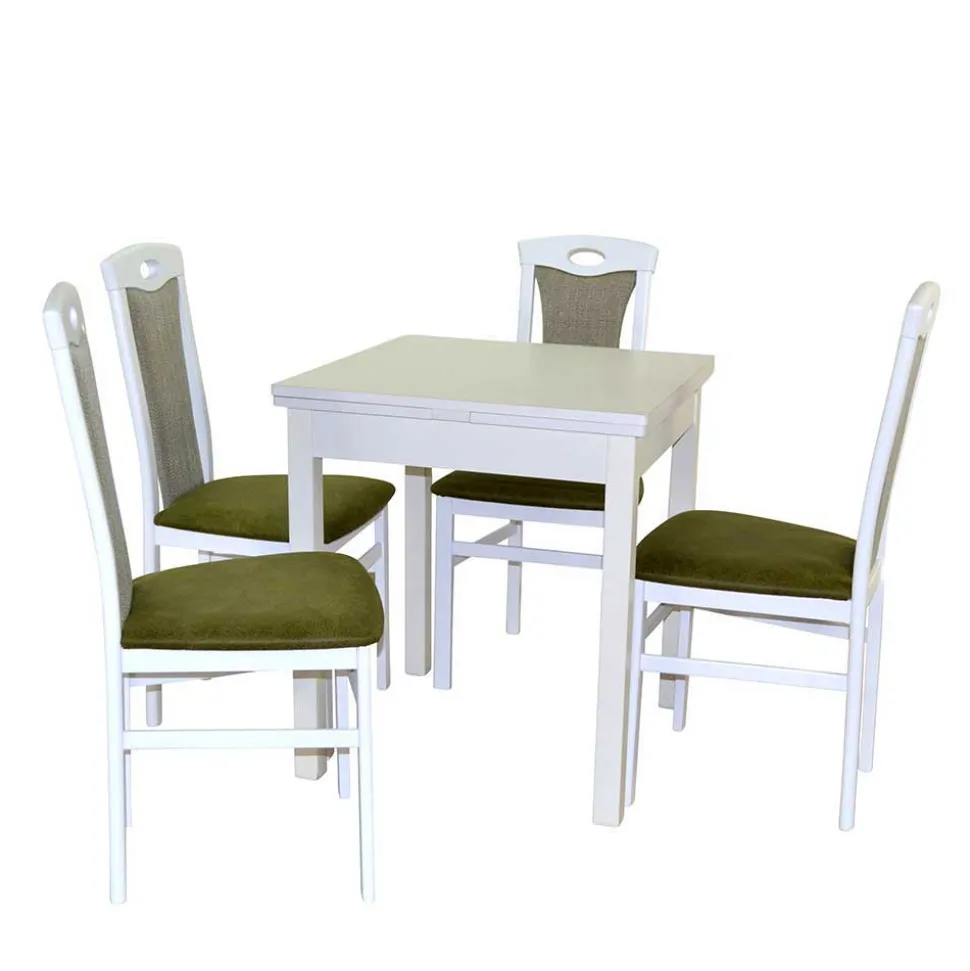 Essgruppe in Weiß & Grün - Algarvo (fünfteilig)