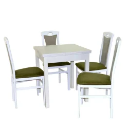 Essgruppe in Weiß & Grün - Algarvo (fünfteilig)