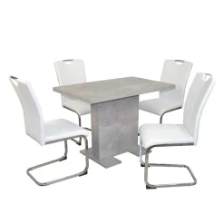 Essgruppe mit mit Betonoptik Tisch - Zyana (fünfteilig)